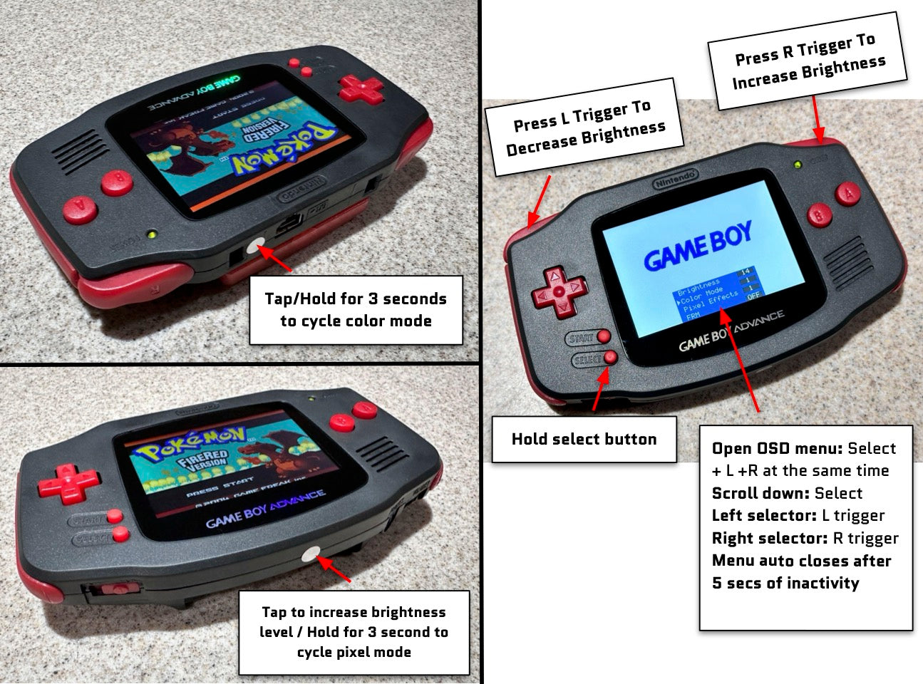 Game Boy Advance V5 IPS Mod Console
